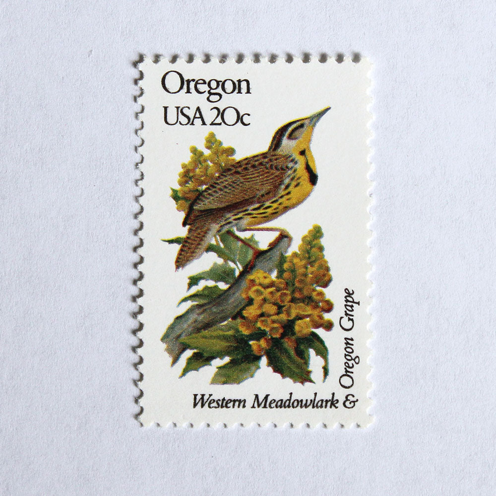20c Oregon State Bird and Flower Stamps - Pack of 5