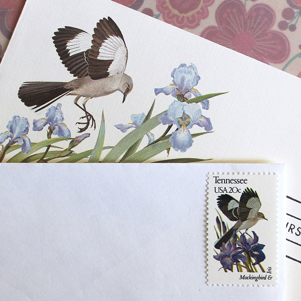 20c Tennessee State Bird and Flower Stamps .. Vintage Unused US