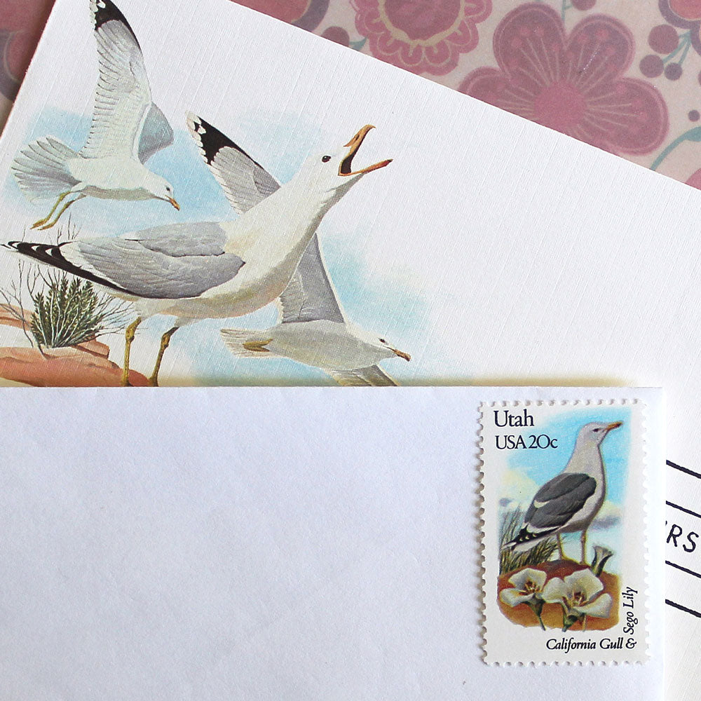 20c Utah State Bird and Flower Stamps - Pack of 5