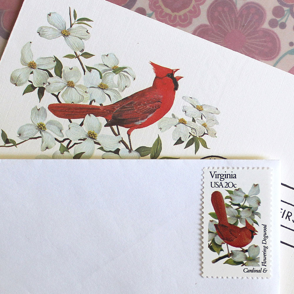 20c West Virginia State Bird and Flower Stamps .. Vintage Unused