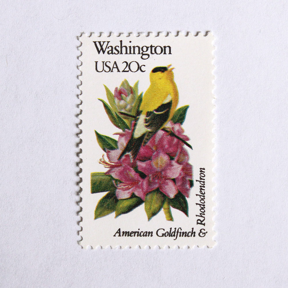 20c Washington State Bird and Flower Stamps - Pack of 5