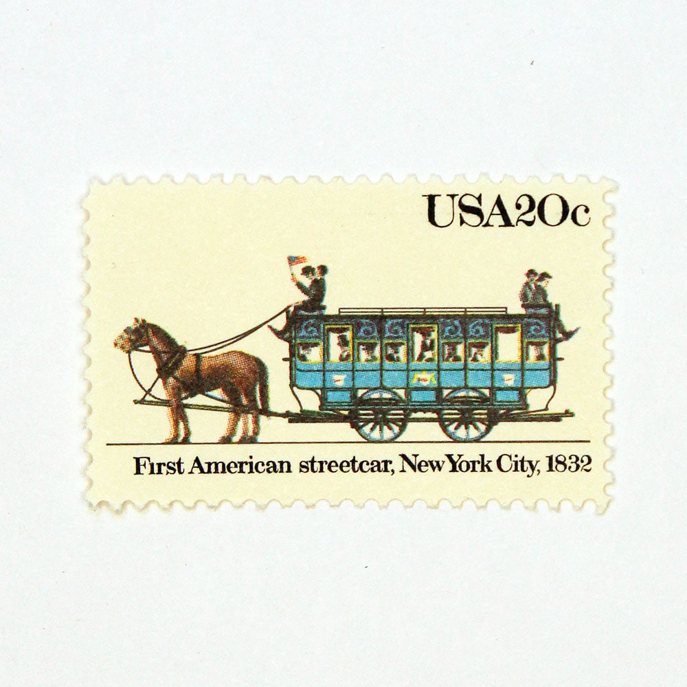 20c First American Streetcar Stamps - Pack of 10