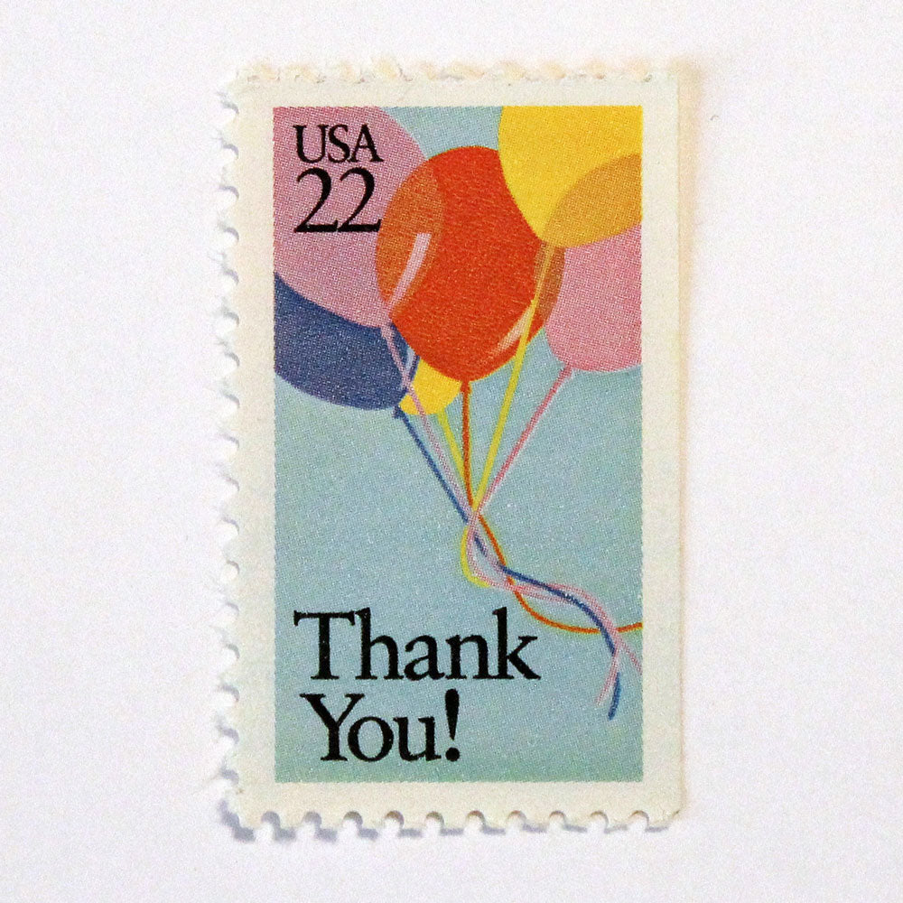 22c Thank You Stamps - Pack of 5