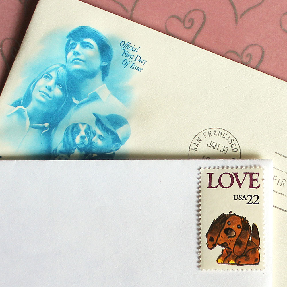 22c Puppy Love Stamps - Pack of 10