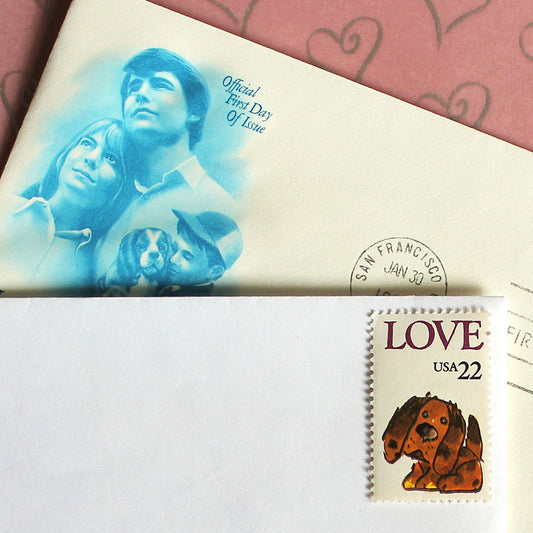 22c Puppy Love Stamps - Pack of 10