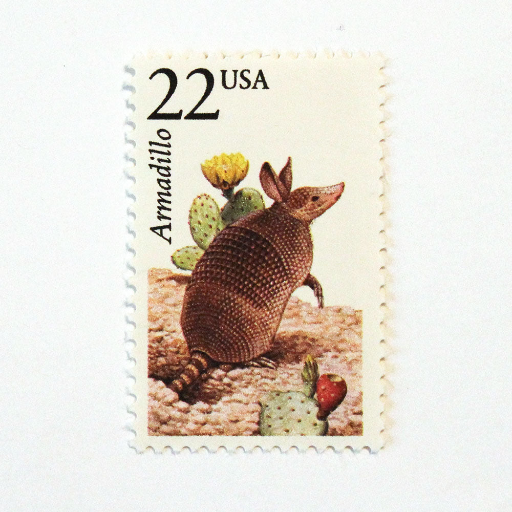 22c Armadillo Wildlife Stamps - Pack of 5