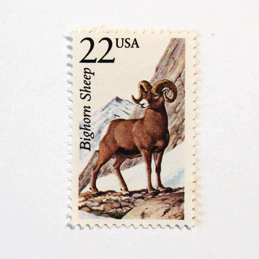 22c Bighorn Sheep Wildlife Stamps - Pack of 5