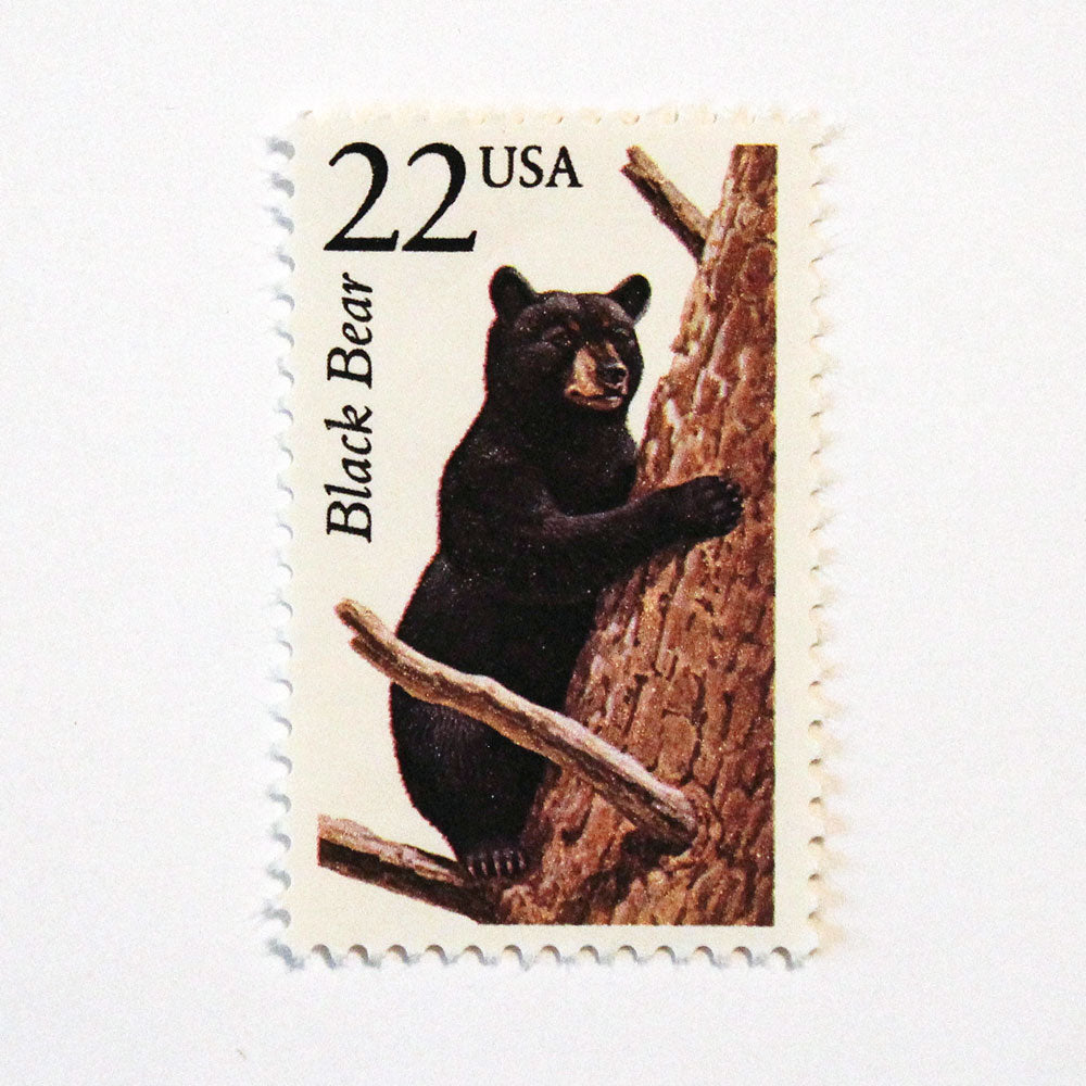 22c Black Bear Wildlife Stamps - Pack of 5