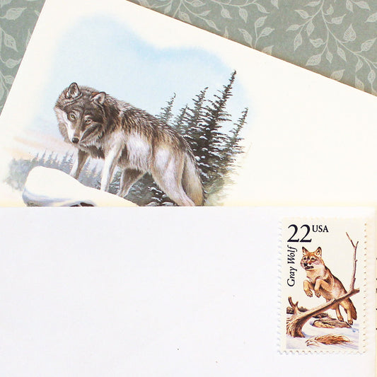 22c Gray Wolf Wildlife Stamps - Pack of 5