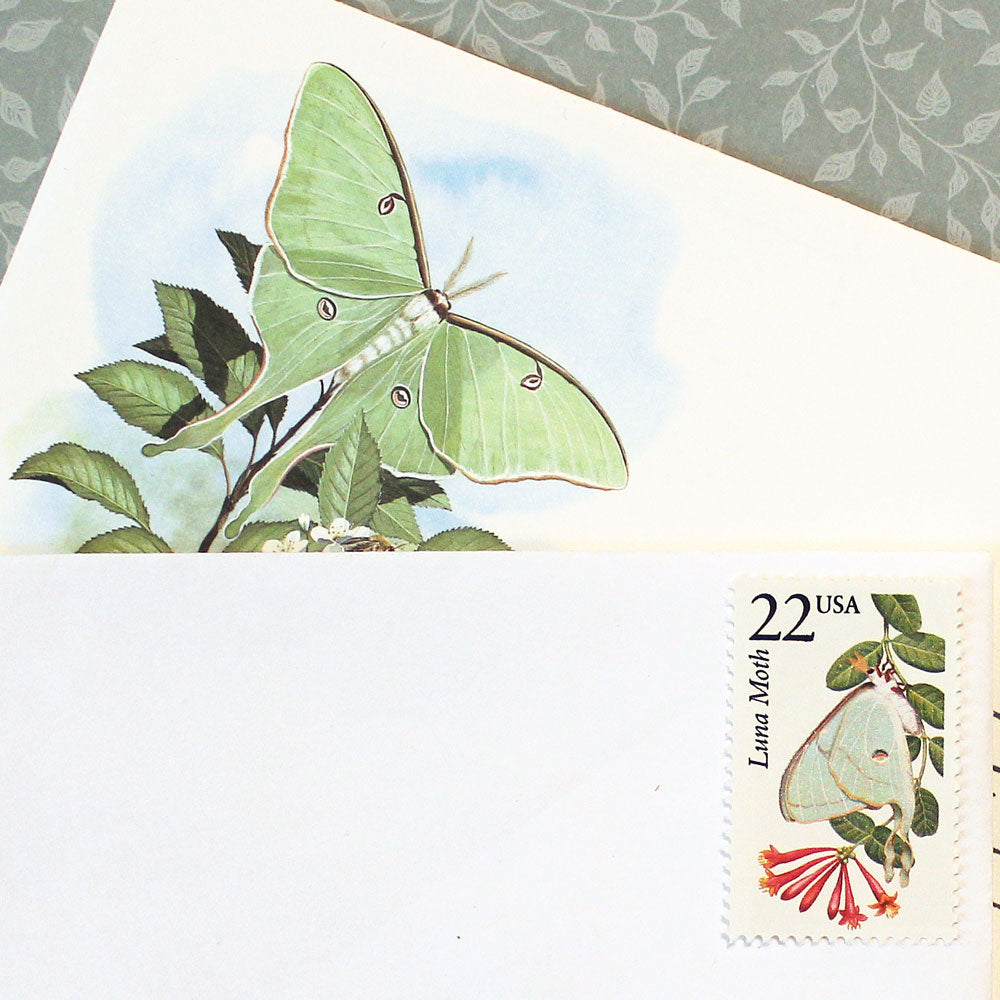 22c Luna Moth Wildlife Stamps - Pack of 5
