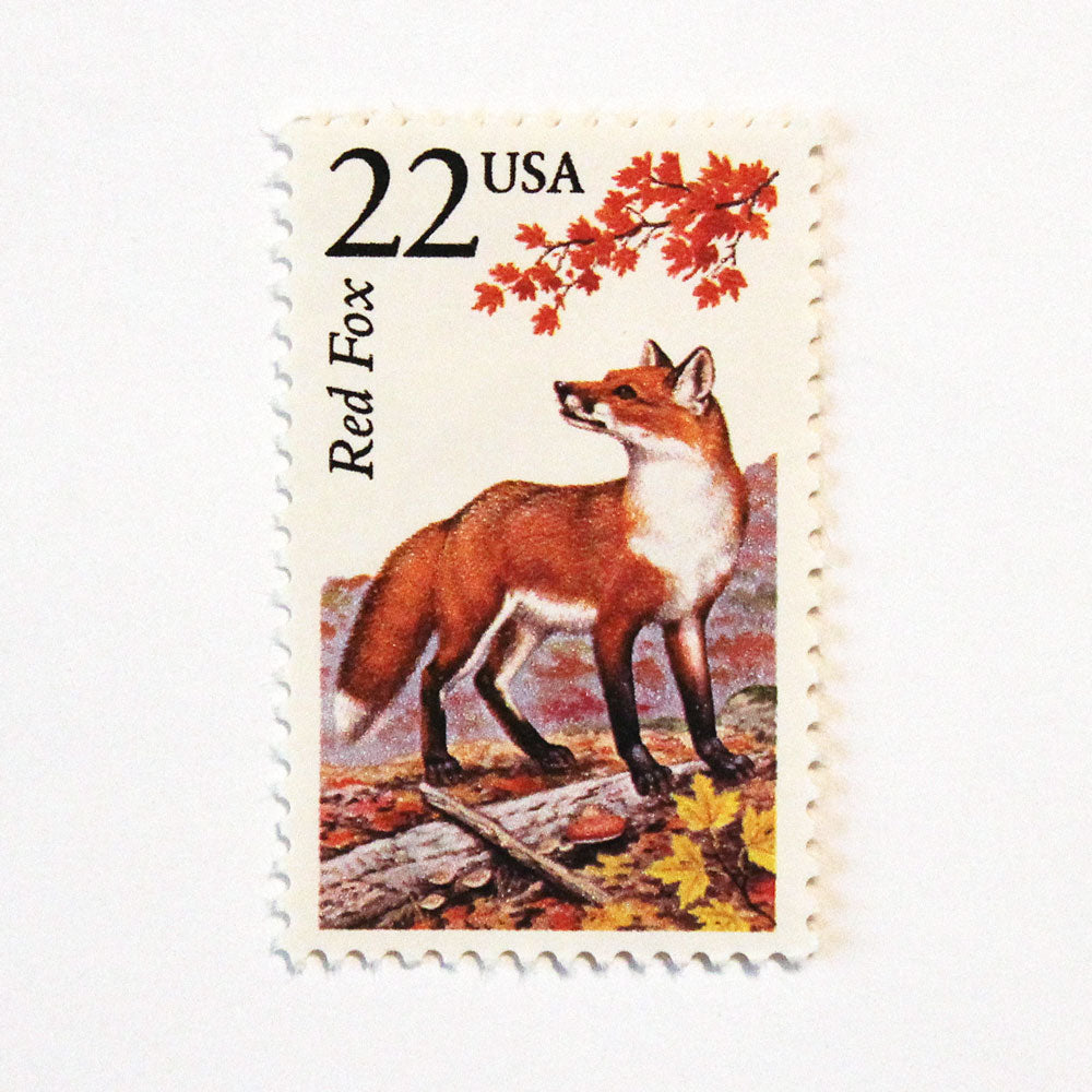 22c Red Fox Wildlife Stamps - Pack of 5