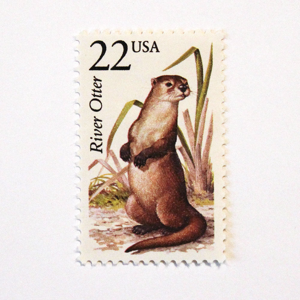 22c River Otter Wildlife Stamps - Pack of 5