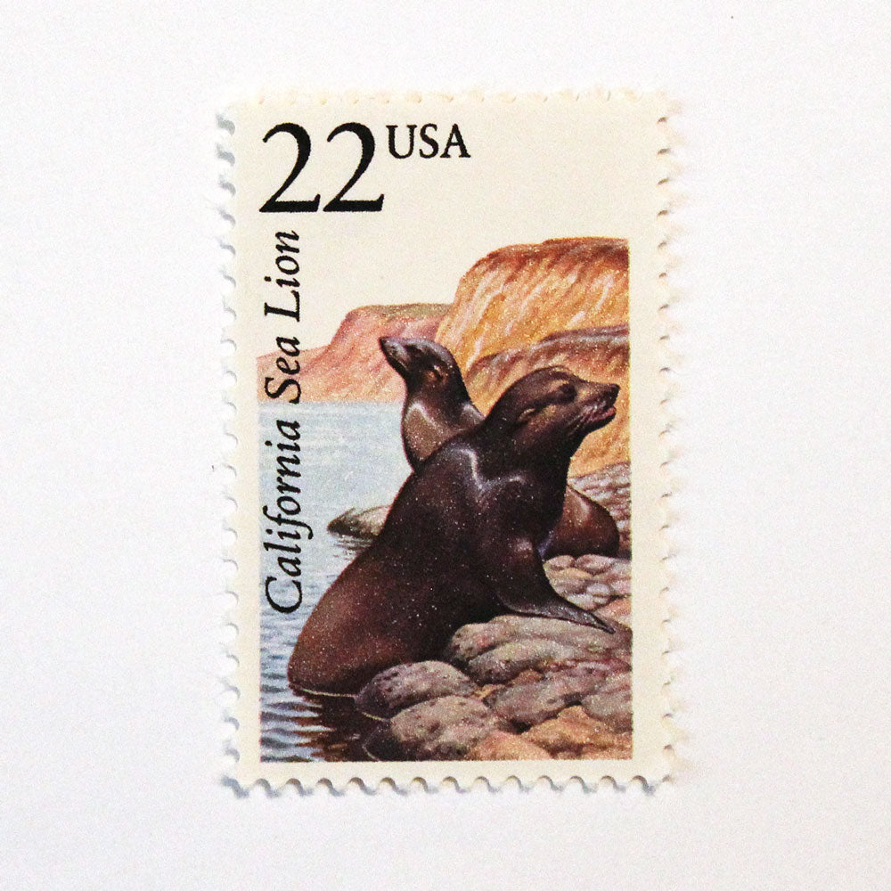 22c California Sea Lion Wildlife Stamps - Pack of 5