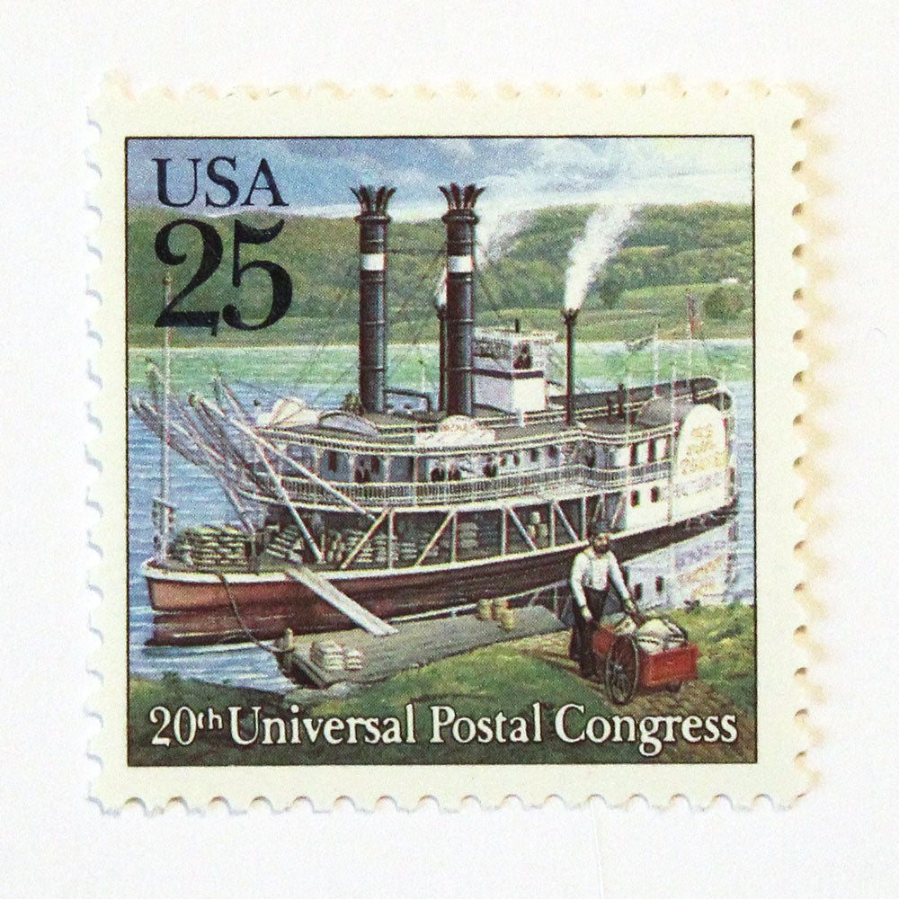 25c Paddleboat Mail Delivery Stamps - Pack of 5
