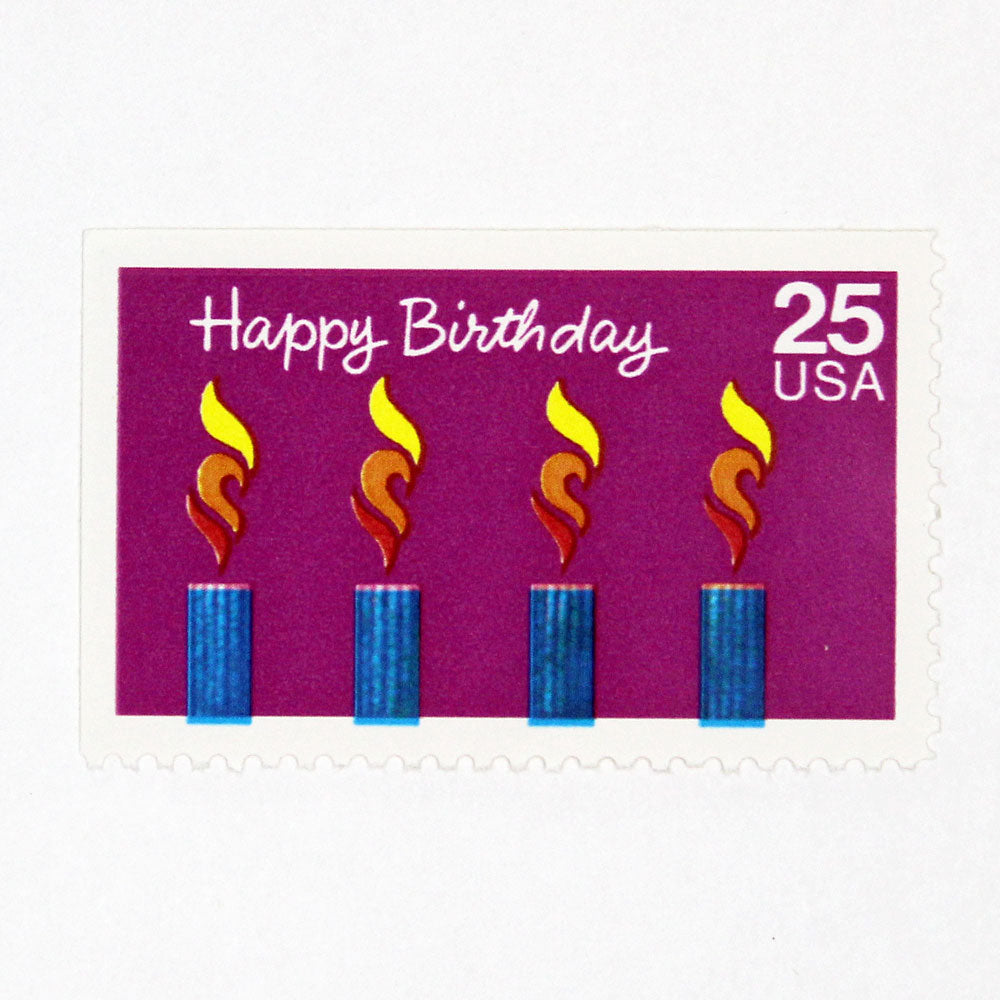 25c Happy Birthday Stamps - Pack of 5