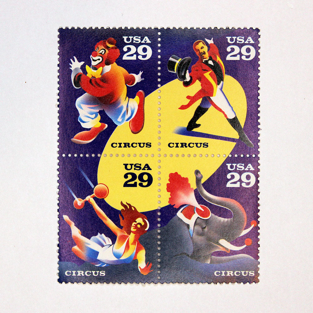 29c Circus Stamps - Pack of 20