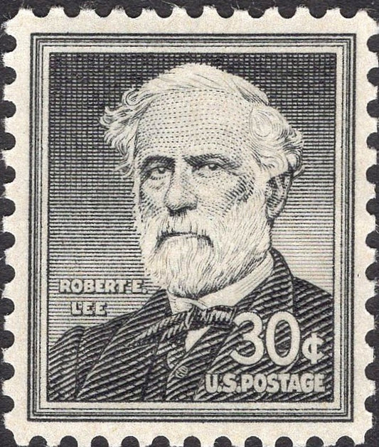 FIVE 30c Robert E. Lee stamps | Pack of 5 Vintage Unused US Postage Stamps | Civil War General | Virginia wedding | Stamps for mailing