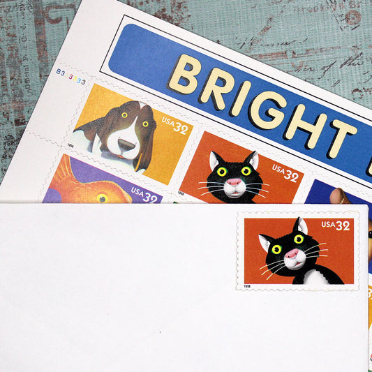 32c Black Cat Stamps - Pack of 5