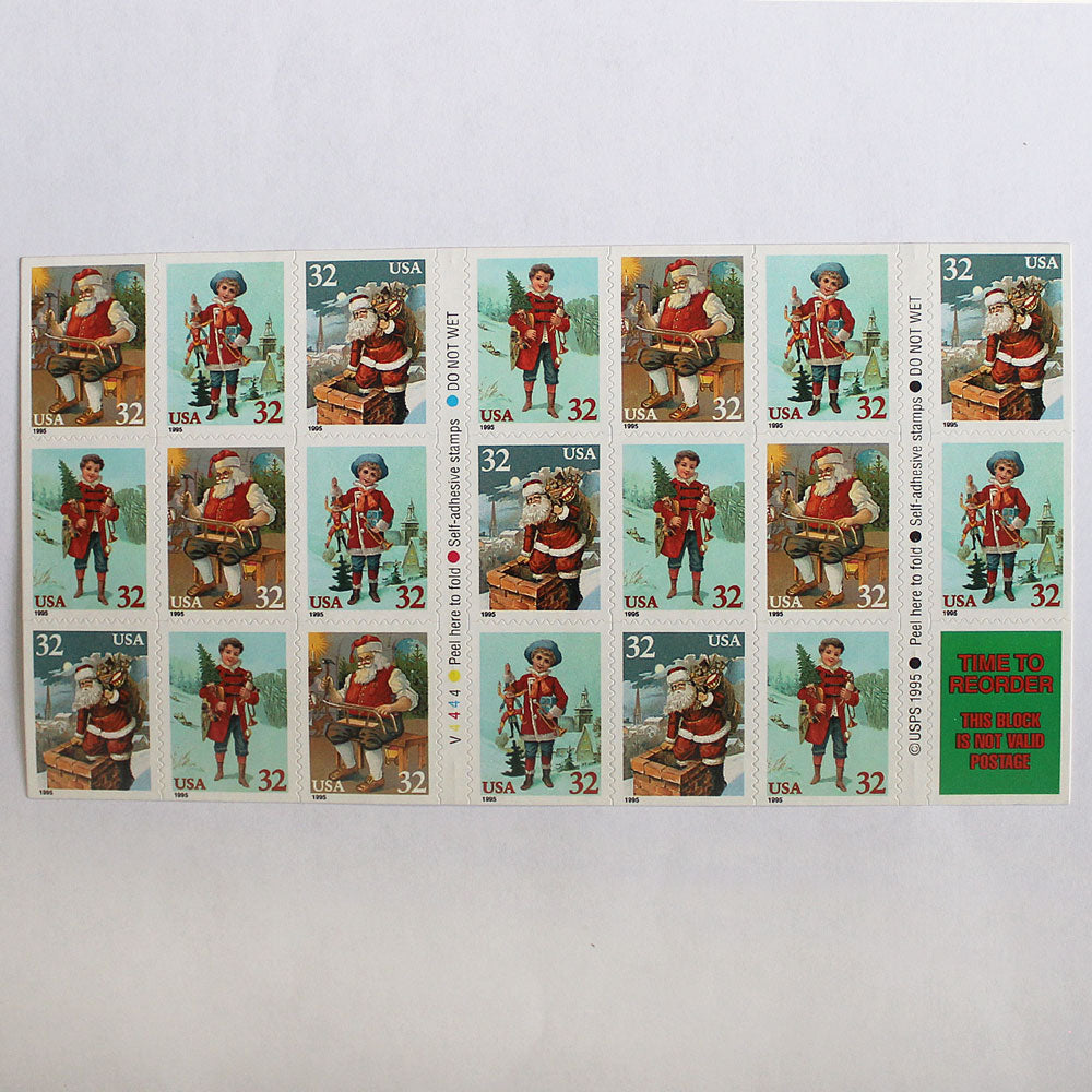32c Santa and Children Stamps - Pack of 20
