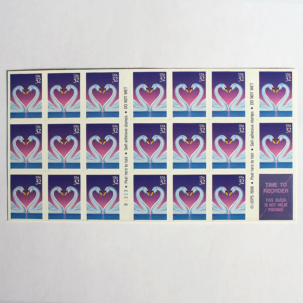 32c Swan Love Stamps - Pack of 10