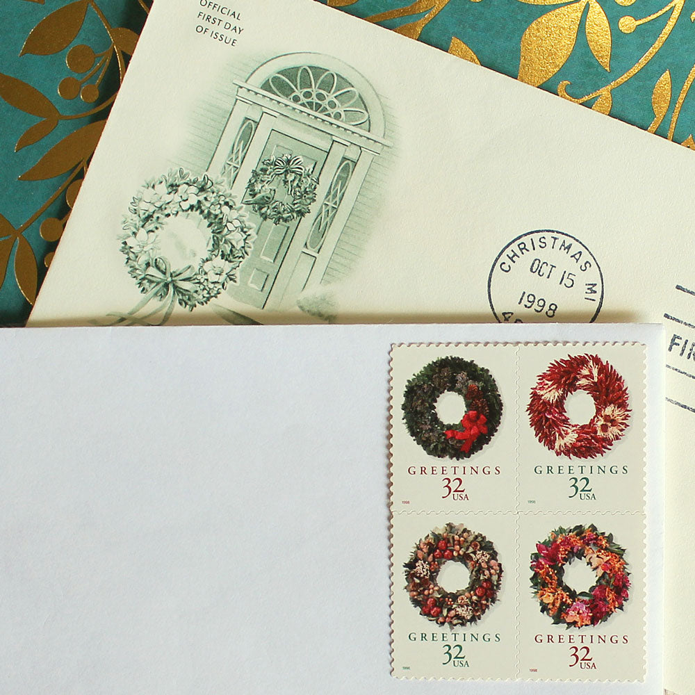 32c Wreaths Stamps - Pack of 20