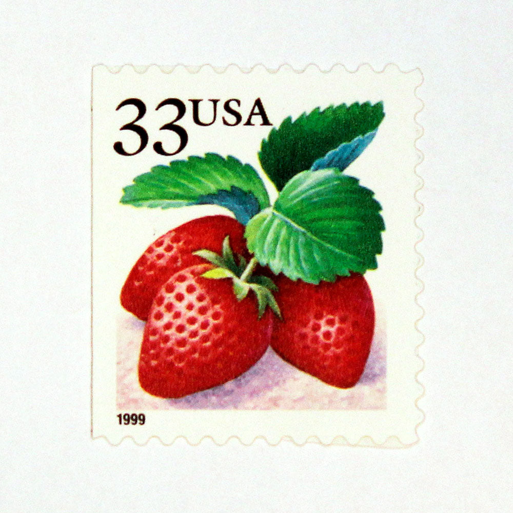 33c Strawberries Stamps - Pack of 5