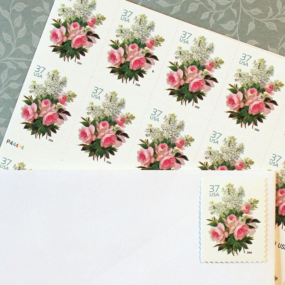 37c Garden Bouquet Stamps - Pack of 10