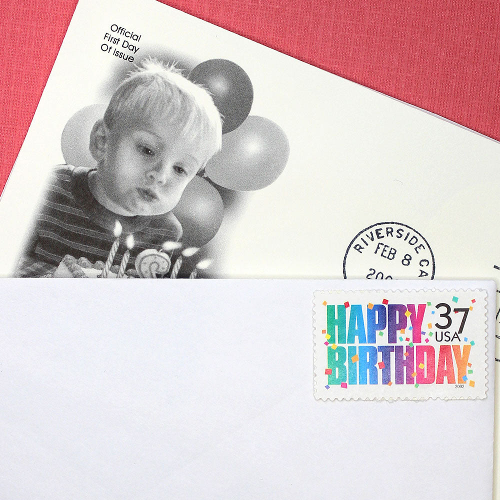 37c Happy Birthday Stamps - Pack of 5