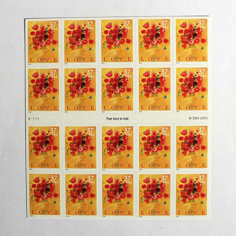 37c Love Bouquet Stamps - Pack of 10