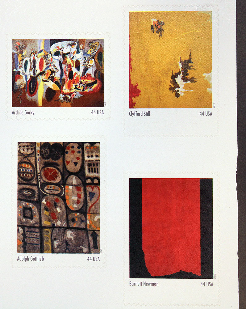44c Abstract Expressionists Stamps - Sheet of 10 stamps