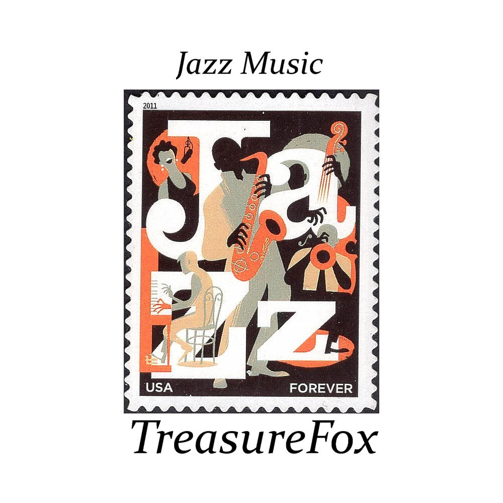 Five 55c Jazz (Forever ) Stamps .. Unused US Postage Stamps