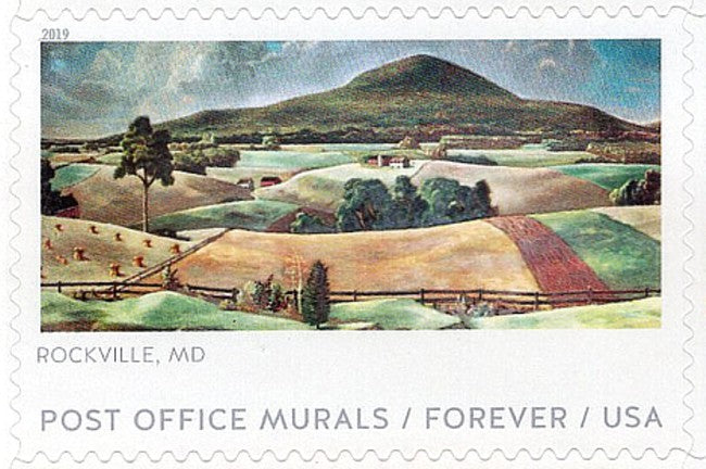 Post Office Murals Forever Stamps .. Unused US Postage Stamps .. Sheet of 10 Stamps