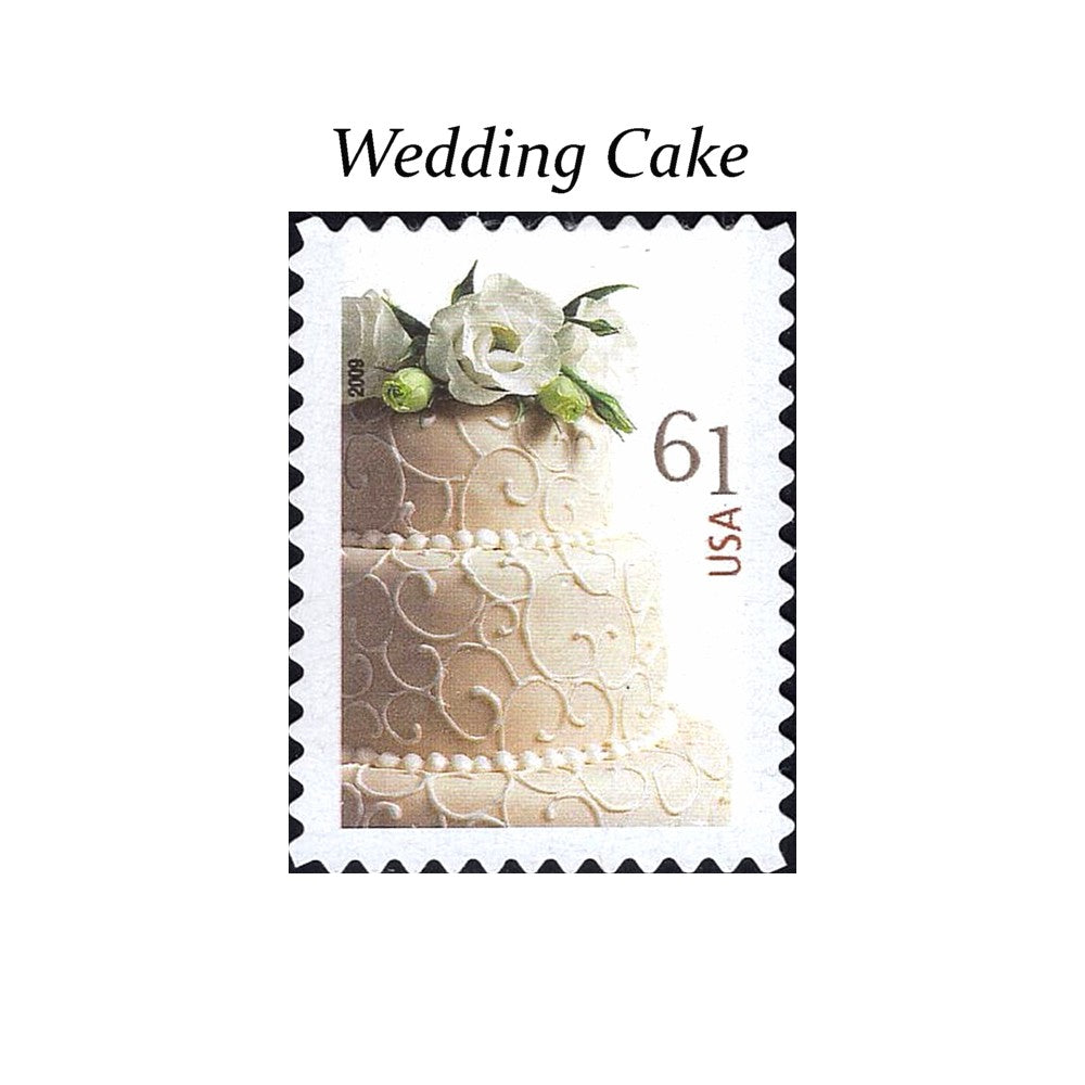 FIVE (5) 61c Wedding Cake stamps | Unused US Postage Stamps | Mail Wedding  Invitations | Self-sticking stamp | RSVP envelope | Traditional