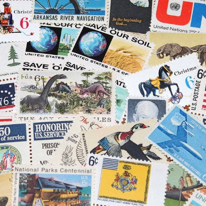 6c Grab Bag - Grab Bag of 50 Different Stamps