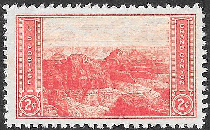 Ten 2c Grand Canyon National Park stamps .. Vintage Unused US Postage Stamps | Pack of 10 stamps | Arizona | White water rafting | Travel