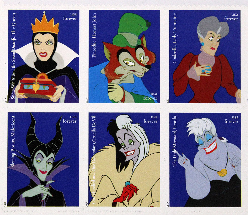 Disney Villains Forever Stamps - Pack of 10
