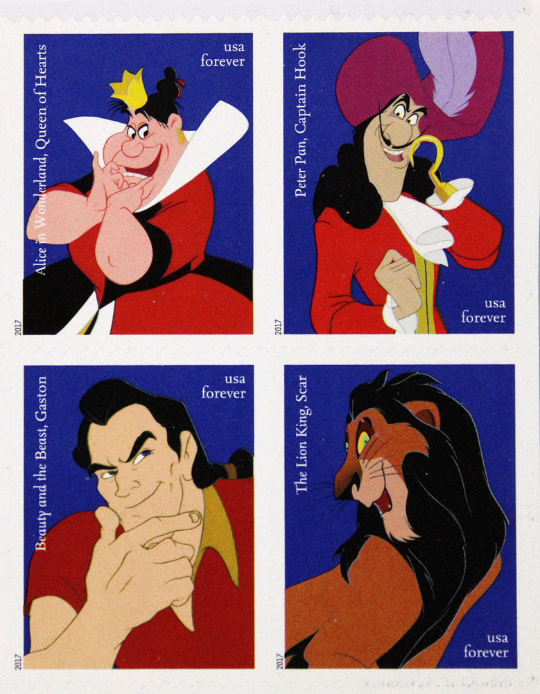 Disney Villains Forever Stamps - Pack of 10