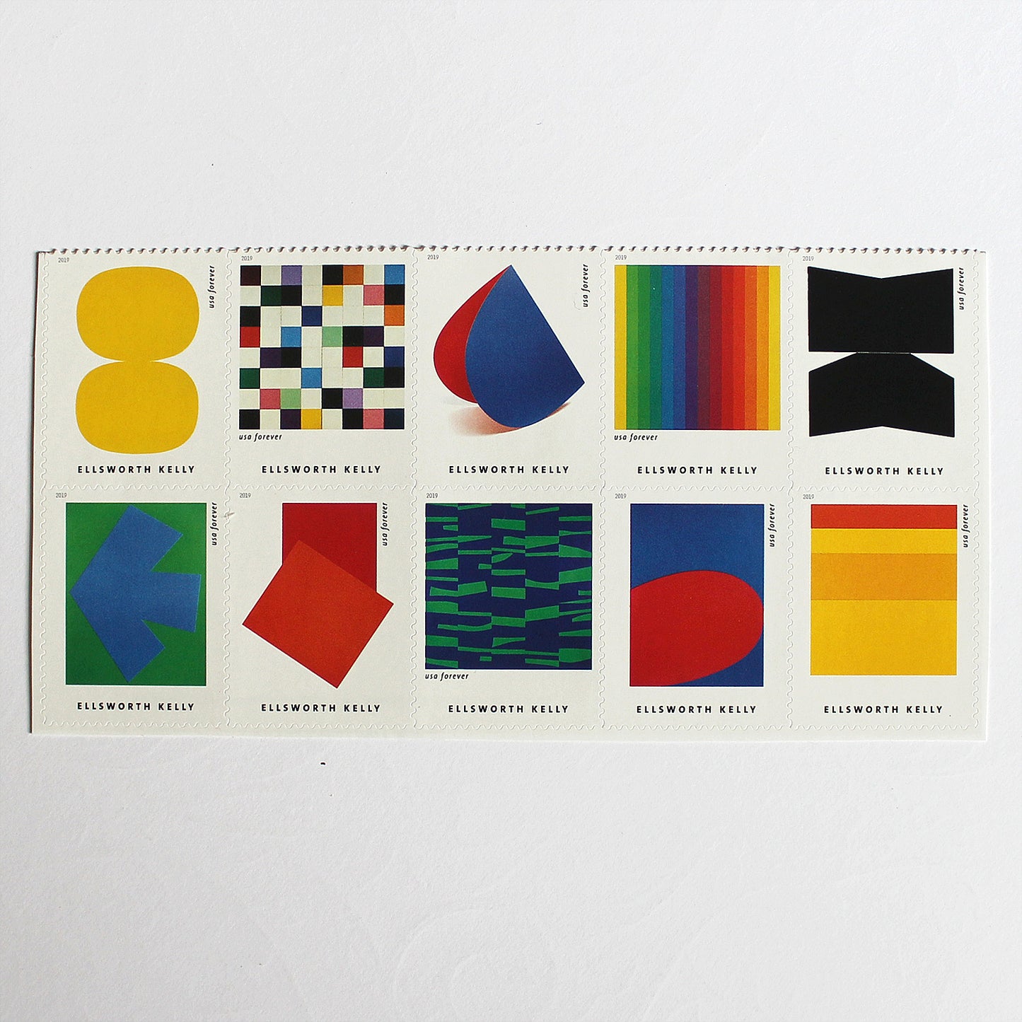 Ellsworth Kelly Forever Stamps .. Unused US Postage Stamps .. Pack of 10