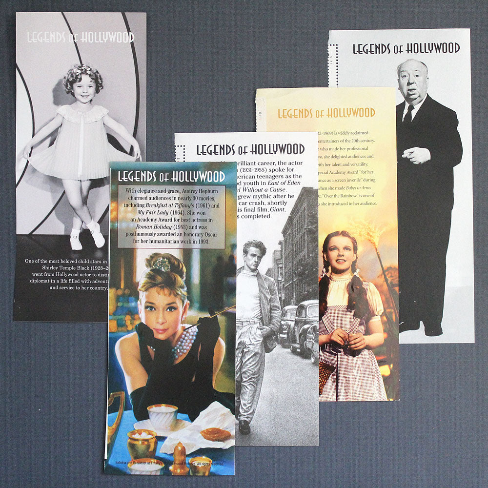 Legends of Hollywood Themed Stamp Ephemera - Lot of 5