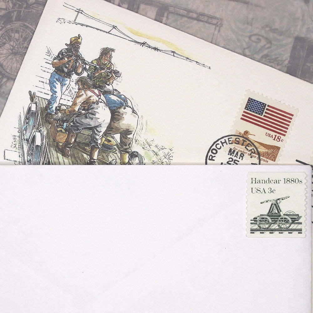 3c Handcar Stamps - Pack of 10