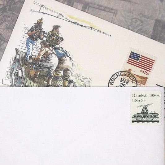 3c Handcar Stamps - Pack of 10