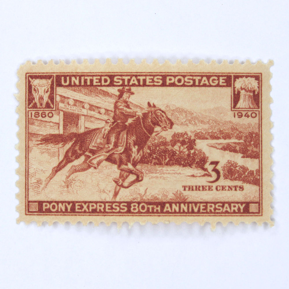3c Pony Express Stamps - Pack of 10