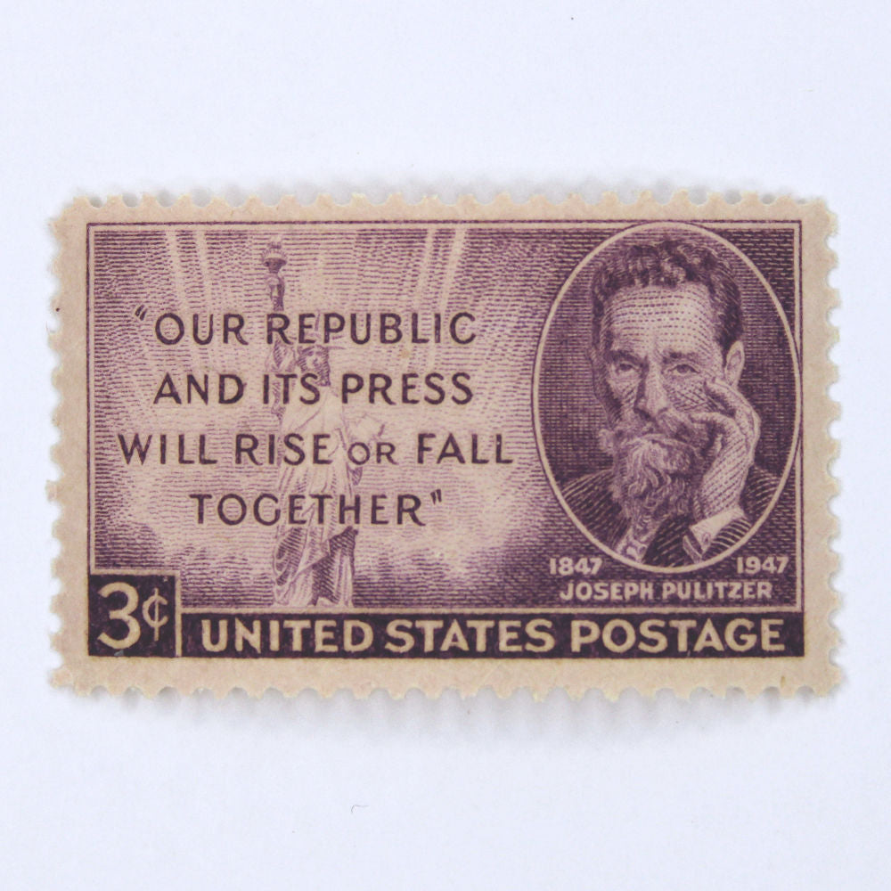 3c Joseph Pulitzer Stamps - Pack of 10
