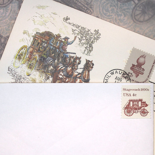 4c Stagecoach Stamps - Pack of 10
