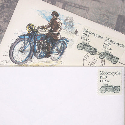 5c Motorcycle Stamps - Pack of 10