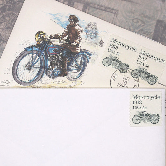 5c Motorcycle Stamps - Pack of 10