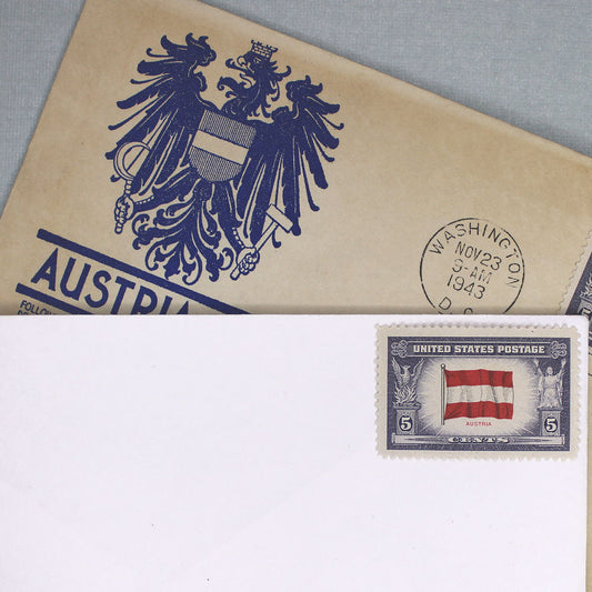 5c Flag of Austria Stamps - Pack of 10