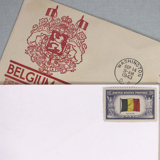 5c Flag of Belgium Stamps - Pack of 10