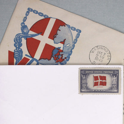 5c Flag of Denmark Stamps - Pack of 10