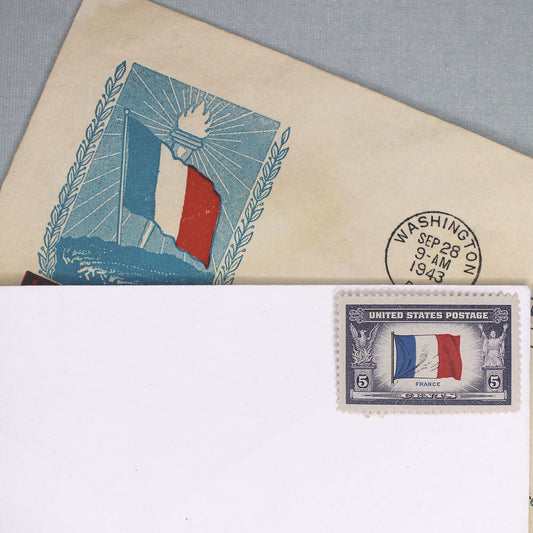 5c Flag of France Stamps - Pack of 10